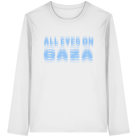 All Eyes on Gaza Longsleeve in Blau